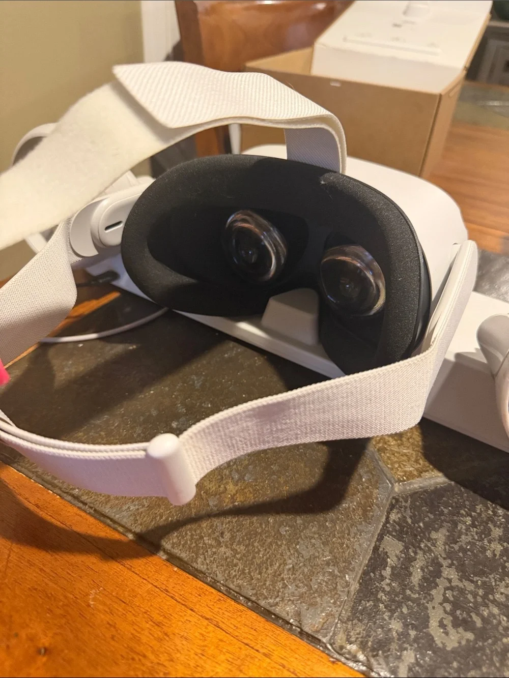 Meta Quest 2 Wireless VR Headset and Controllers - White with charging port